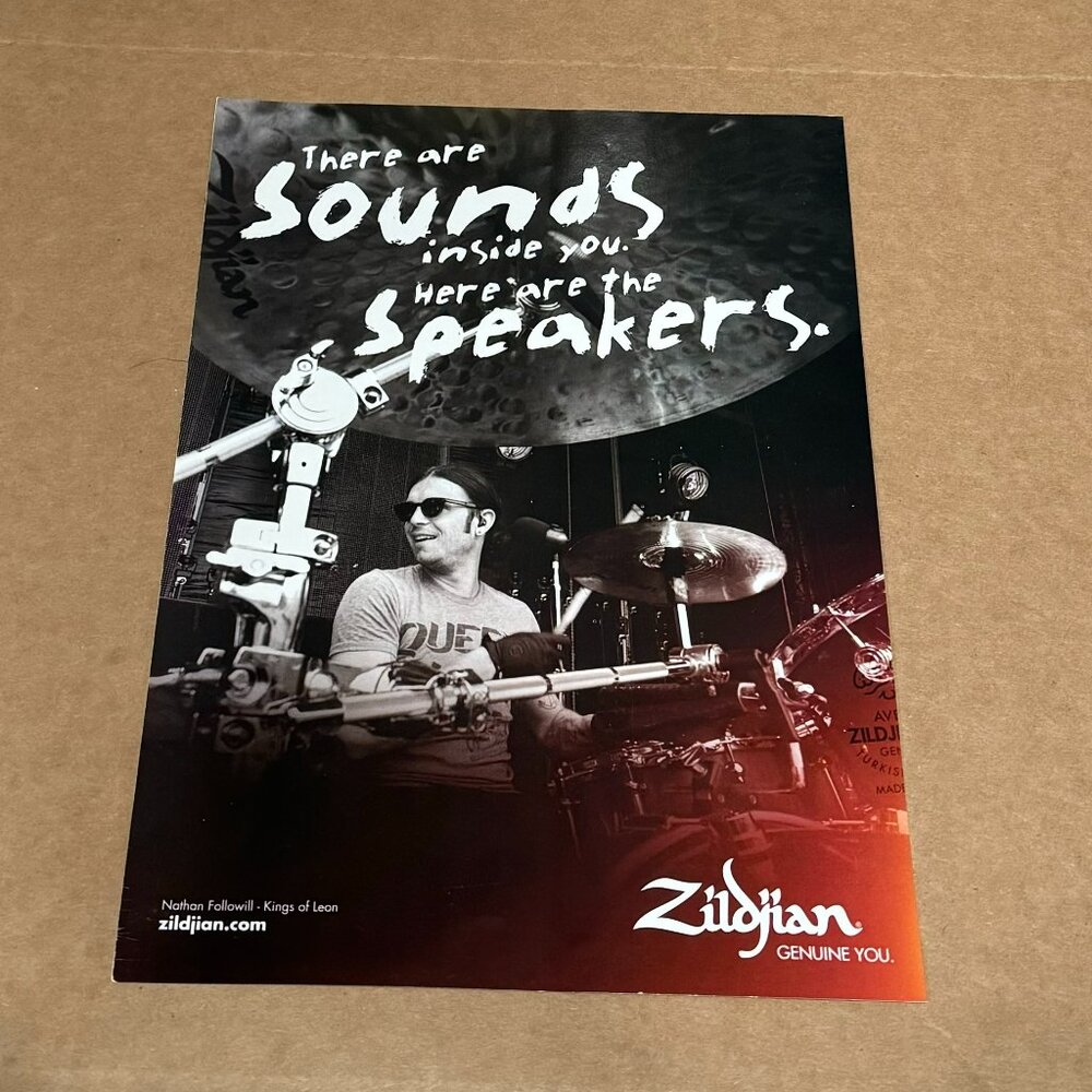 Nathan Followill of Kings of Leon - Zildjian - 2011 Print Advertisement